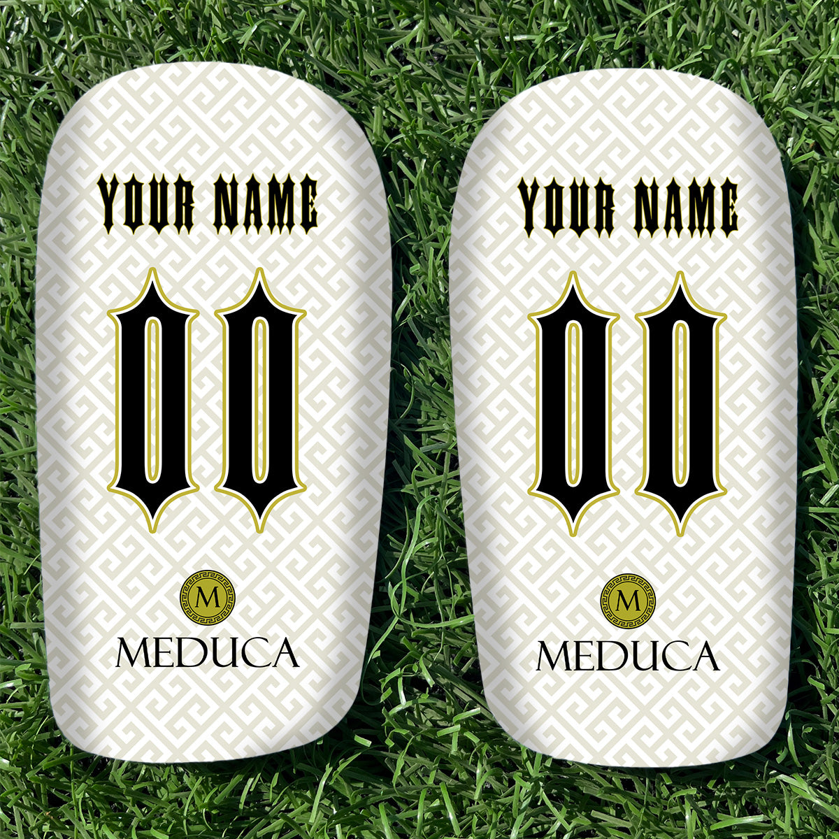 MEDUCA Personalized Shin Pads - Custom Name & Number