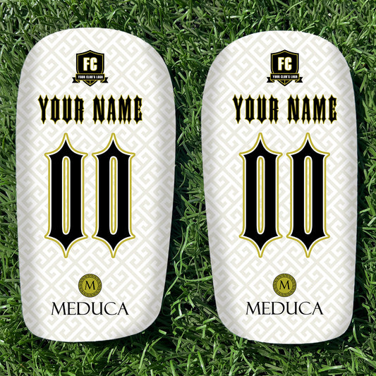 MEDUCA Personalized Shin Pads - Club Logo & Name/Number