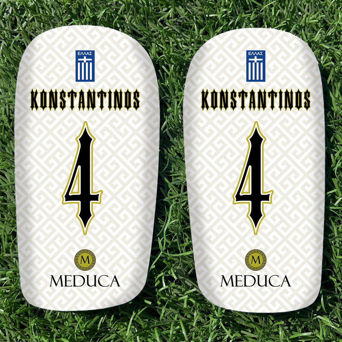 MEDUCA Personalized Shin Pads - Club Logo & Name/Number