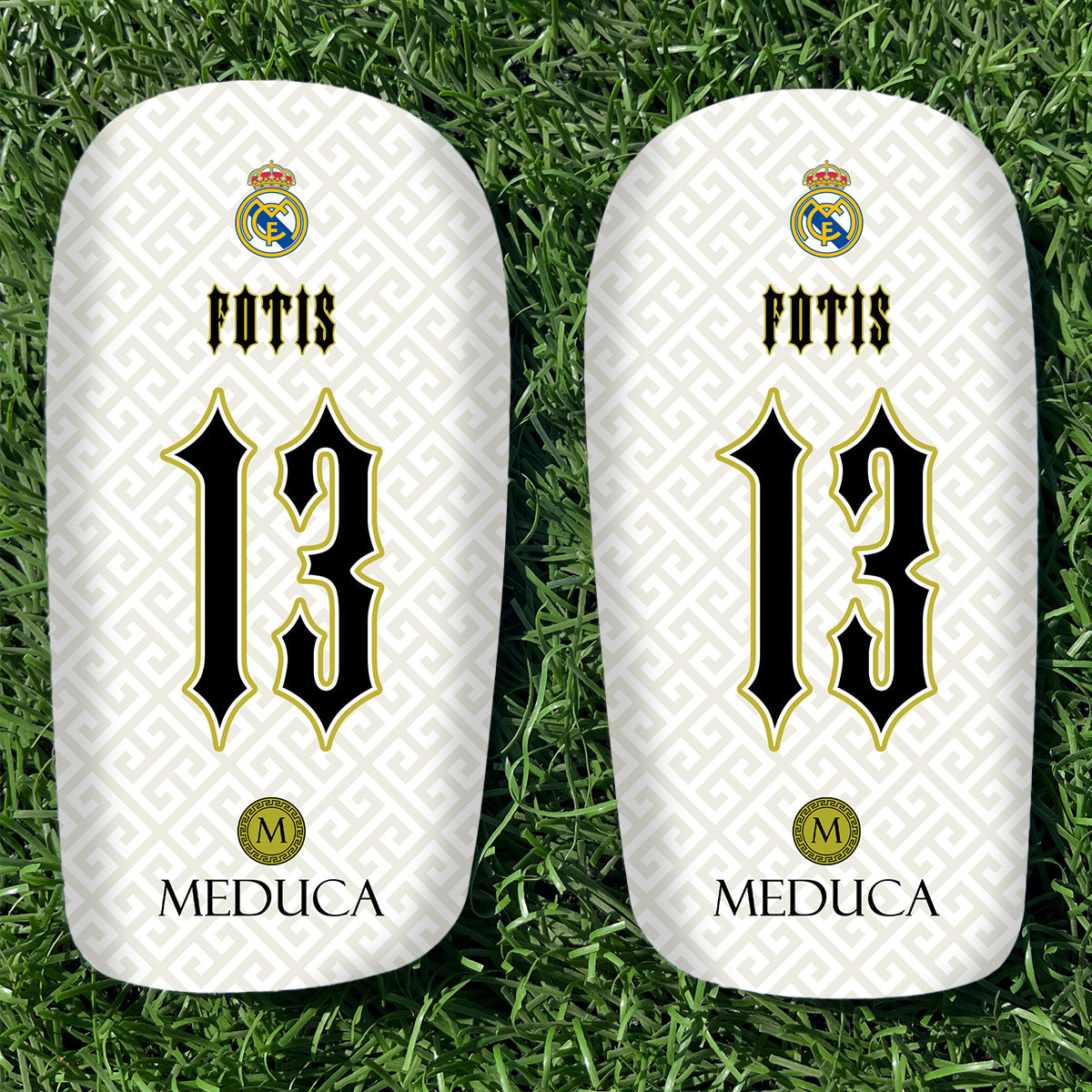 MEDUCA Personalized Shin Pads - Club Logo & Name/Number