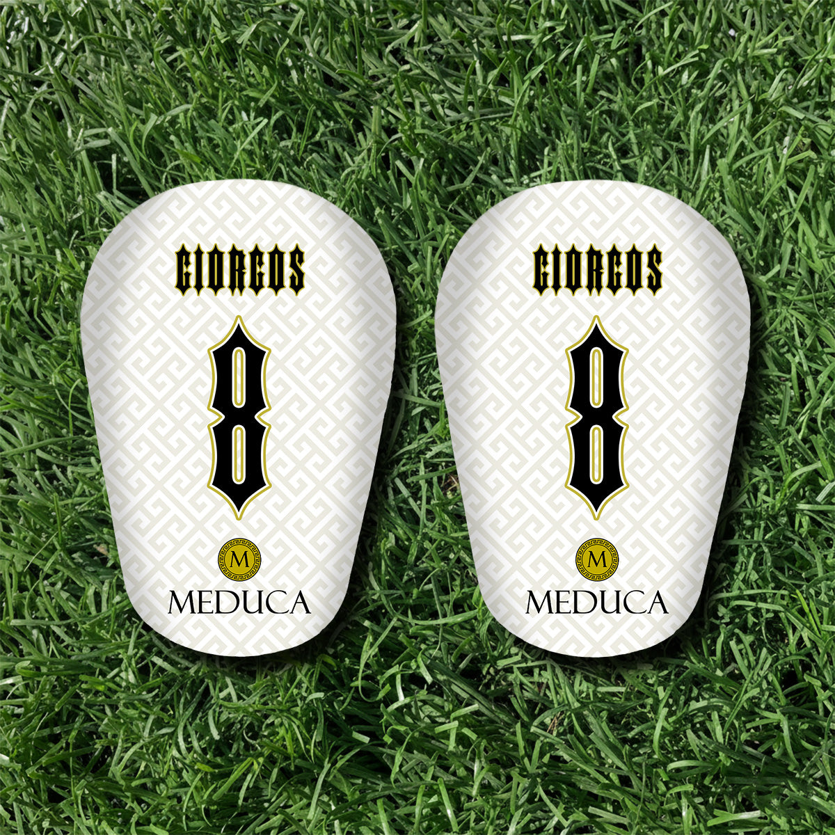 MEDUCA Mini Personalized Shin Pads - Custom Name & Number