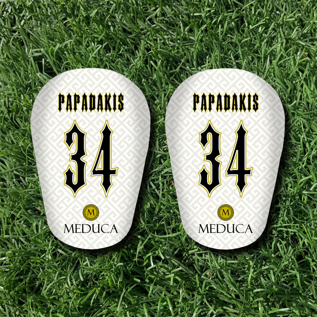 MEDUCA Mini Personalized Shin Pads - Custom Name & Number