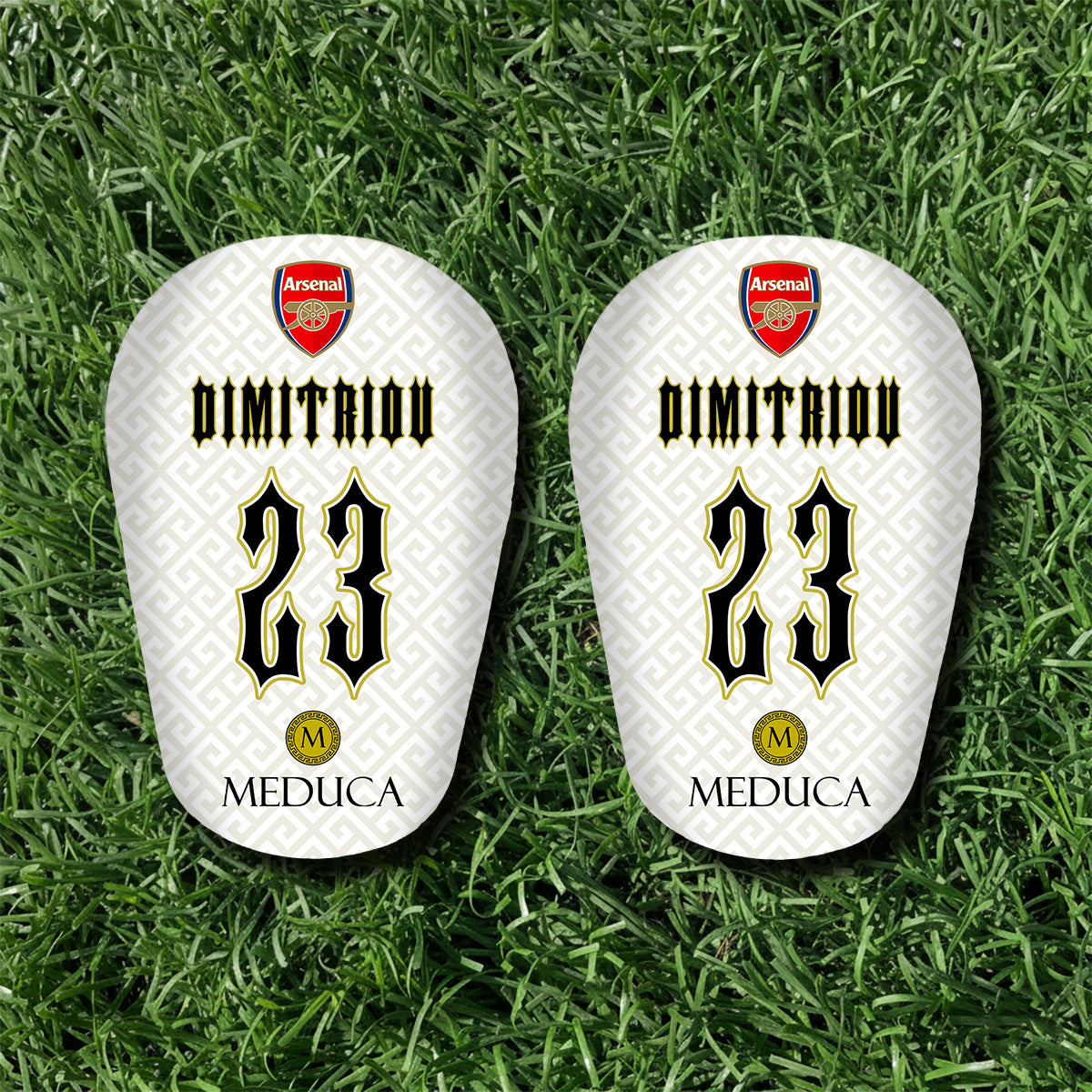 MEDUCA Mini Personalized Shin Pads - Club Logo & Name/Number