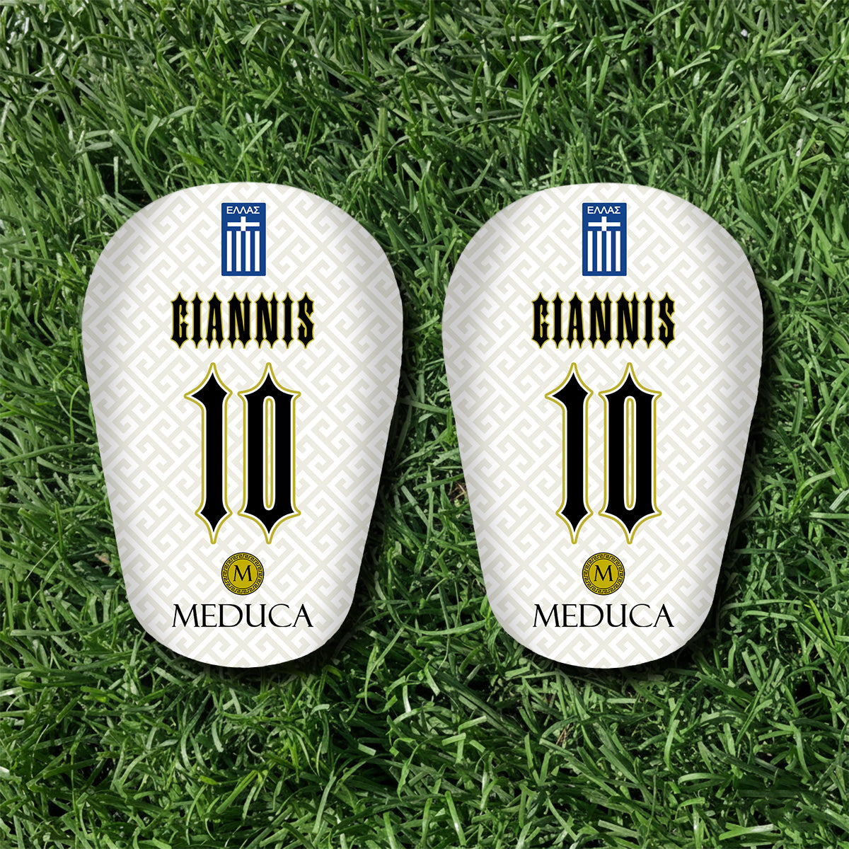 MEDUCA Mini Personalized Shin Pads - Club Logo & Name/Number
