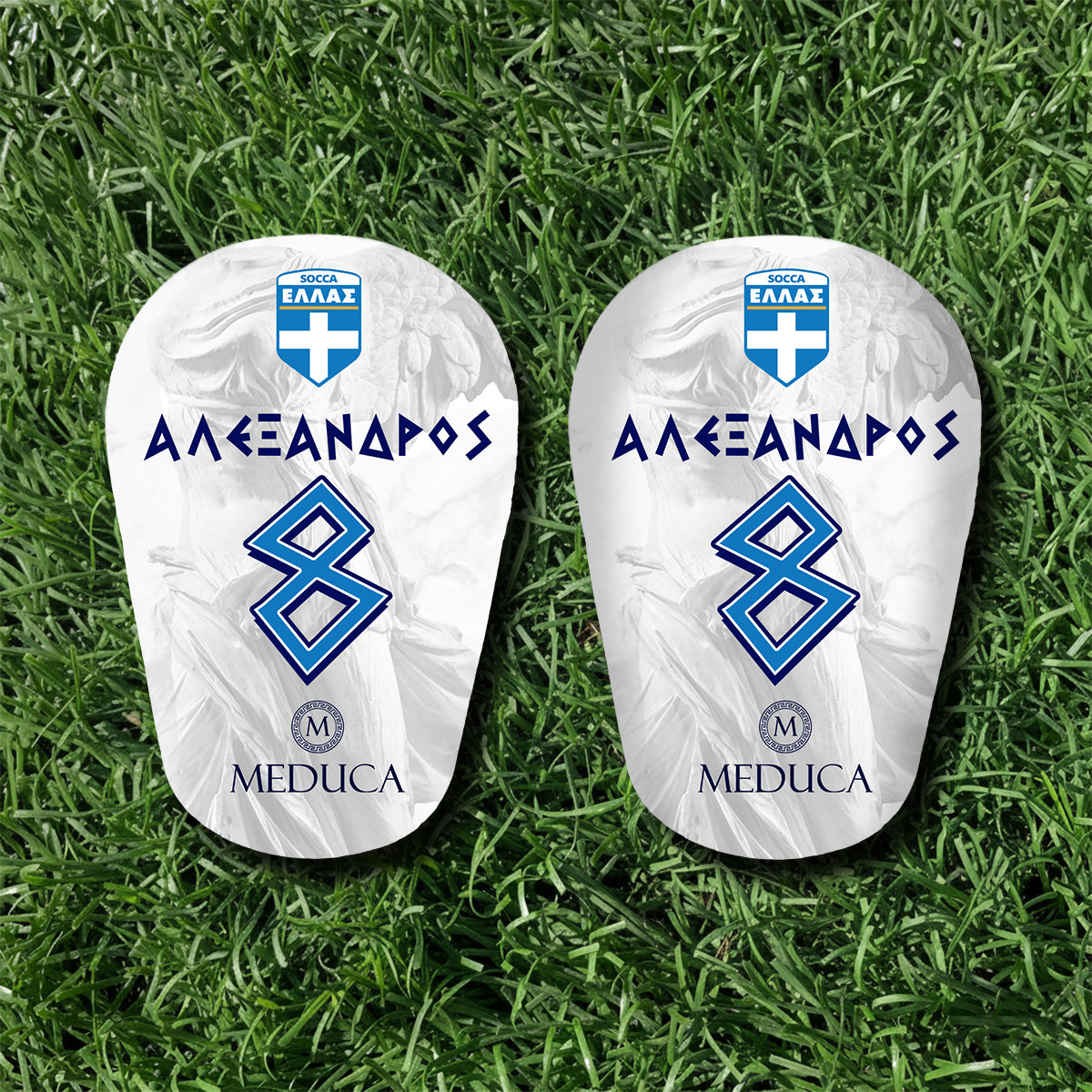 MEDUCA Mini Personalized Shin Pads - Niké of Samothrace