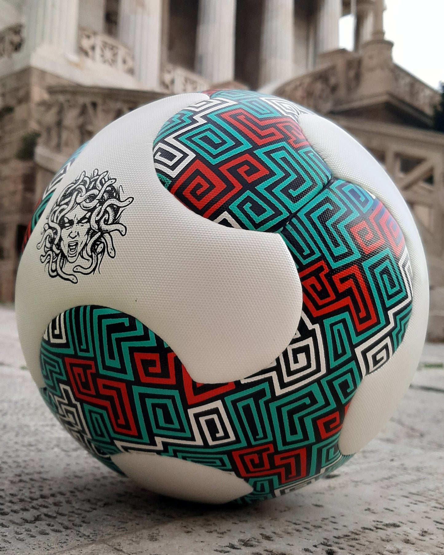 Freestyle football urban street ball. Matchball for soccer freestylers